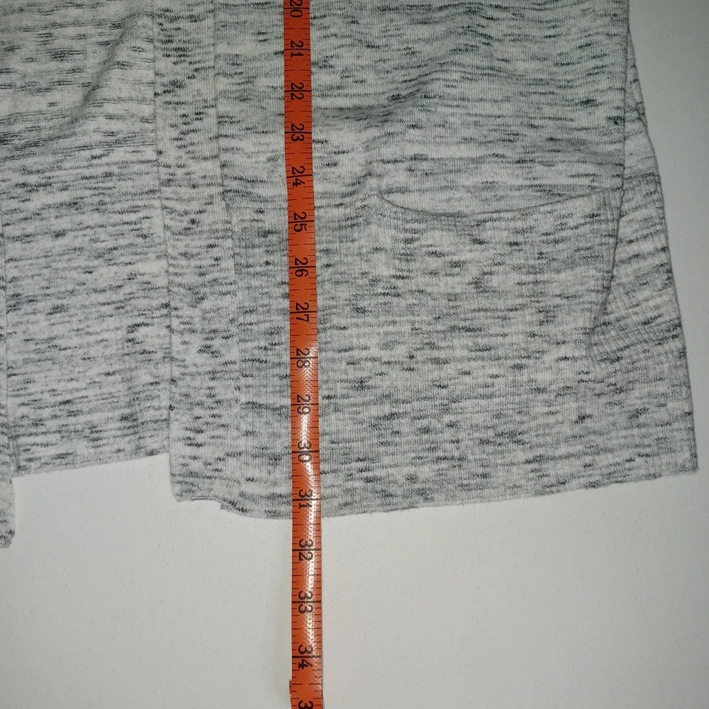 Women's‎ Basic Editions Black & White Open Cardigan with Front Pockets Size 2X